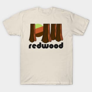 Retro Redwood ))(( Tourist Souvenir National Park Design T-Shirt